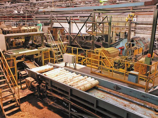 Automatic Veneer Stacker with Veneer Peeling Machine