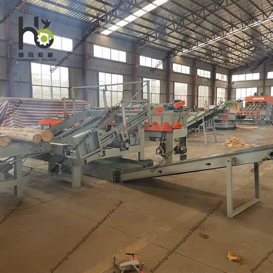 Full Automatic 700mm Beech Logs Veneer Rotary Cut Peeling Line with CE for Plywood Production